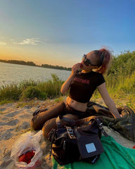 Bold Statement Baby Tee – Black Crop Top for Women