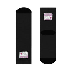 “Hello I’m Allergic to People” Funny Crew Socks – Soft, Comfy & Bold Statement Socks