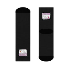 “Hello I’m Allergic to People” Funny Crew Socks – Soft, Comfy & Bold Statement Socks