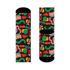Bug Party Socks – Colorful Insect Print for Bold & Playful Style