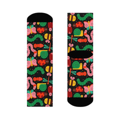 Bug Party Socks – Colorful Insect Print for Bold & Playful Style