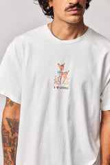 Cute Deer “I Love Lying” Graphic T-Shirt – Funny Oversized Animal Print Tee
