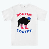 Rootin’ Tootin’ Funky Cat T-Shirt – Funny Western-Inspired Oversized Tee