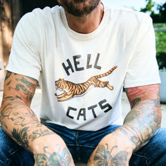 Hell Cats Graphic T-Shirt – Bold Retro Rebel-Inspired Oversized Tee