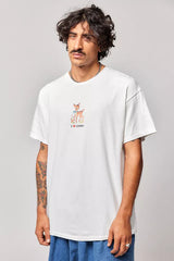 Cute Deer “I Love Lying” Graphic T-Shirt – Funny Oversized Animal Print Tee