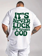 Men’s Oversized Faith T-Shirt – White Inspirational Graphic Tee