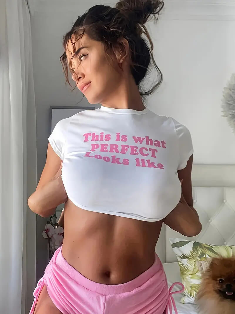 This Is What Perfect Looks Like Baby Tee | Crop Top