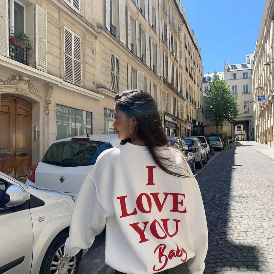 I Love You Baby Oversized Sweatshirt