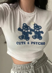 Cute and Psycho Baby Tee | Crop Top