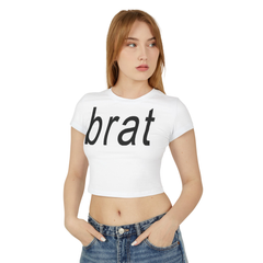 Brat White Baby Tee for Women