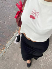 White Aesthetic Crop Top