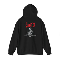 Unisex Black Oversized Hoodie – “Death Wish”