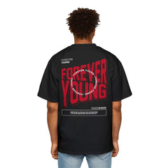Forever Young Black Oversized Unisex T-Shirt