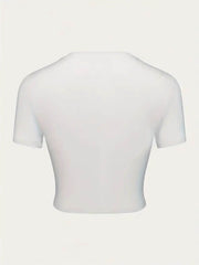 Cherry Graphic Baby Tee – White Crop Top (M–XXL)