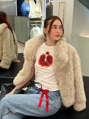 Pomegranate Print Baby Tee for Women