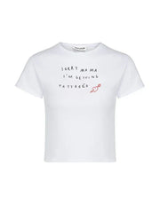 Sorry Mama Baby Tee – White Aesthetic Crop Top