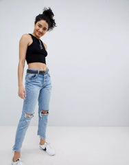 Black Cotton Tank Top