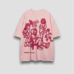 Pink Street Art Oversized T-Shirt for Men & Women