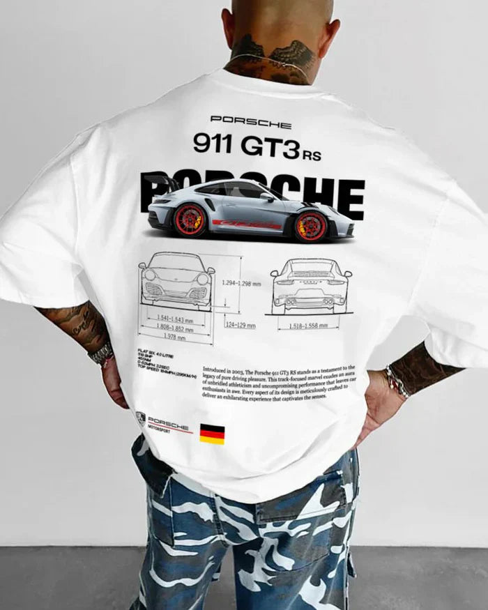 Porsche 911 GT3 RS Car Graphic T-Shirt for Gen Z