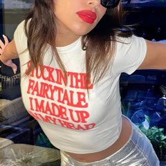 Bold Graphic Baby Tee for Women