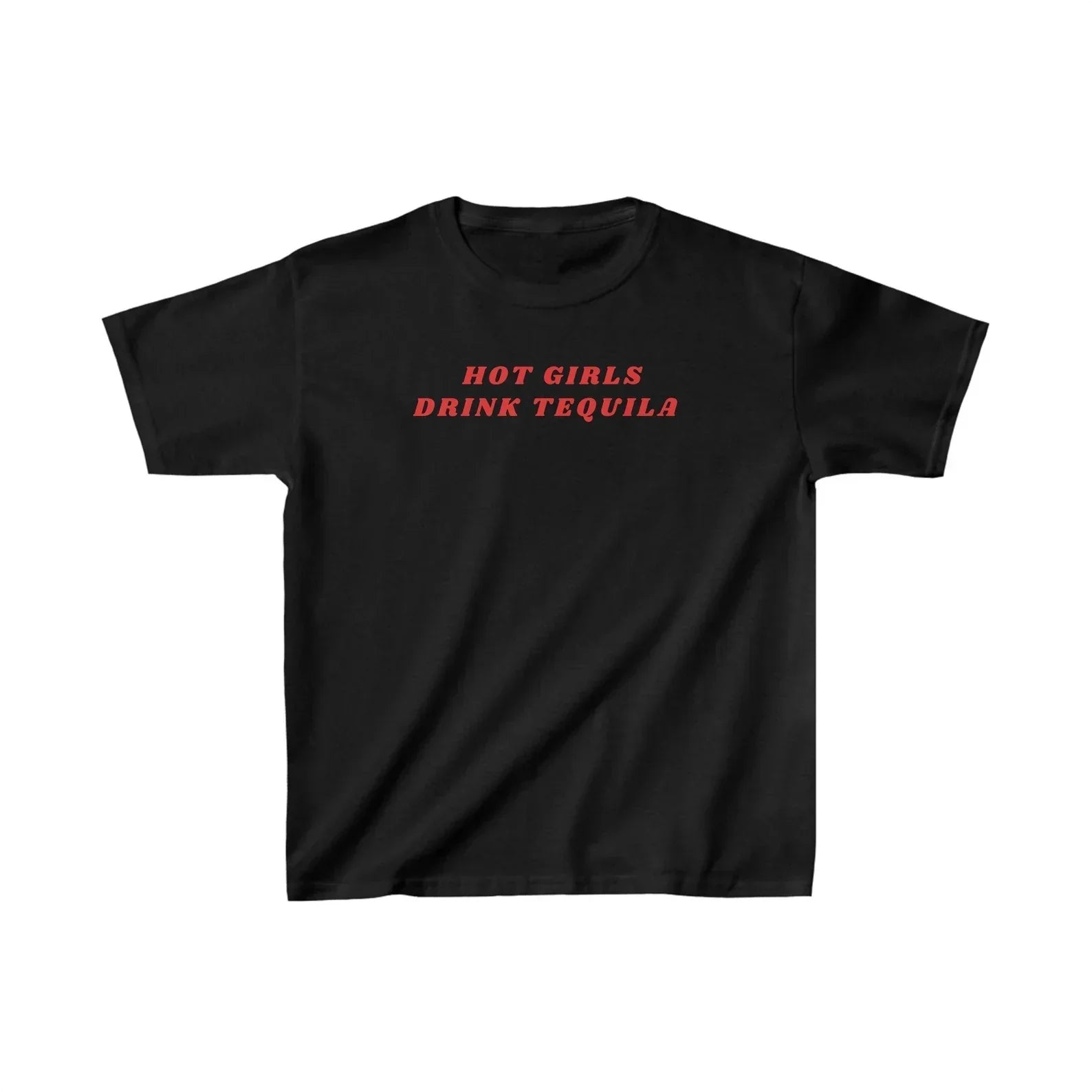 Hot Girls Drink Tequila Baby Tee – Women’s Crop Top