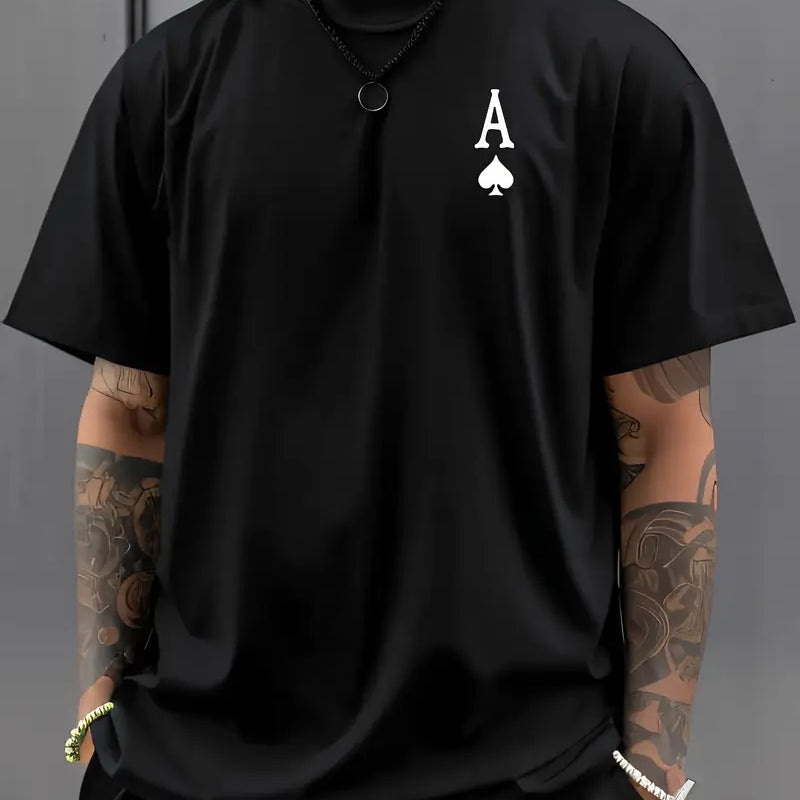 Men’s Oversized Black Ace of Spades T-Shirt