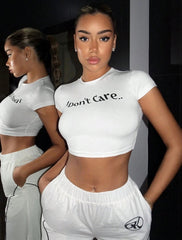 I Don’t Care Baby Tee for Women 
