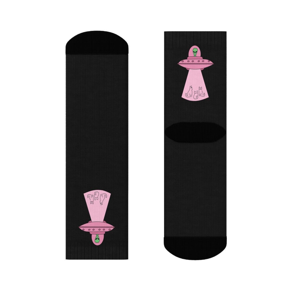 Alien Abduction Cat Socks – Quirky & Cosmic Fun for Your Feet