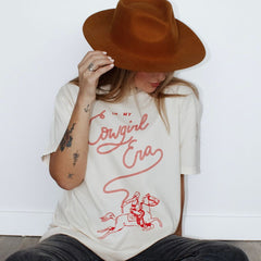 Cowgirls’ Era Oversized T-Shirt – Western Feminine Graphic Tee