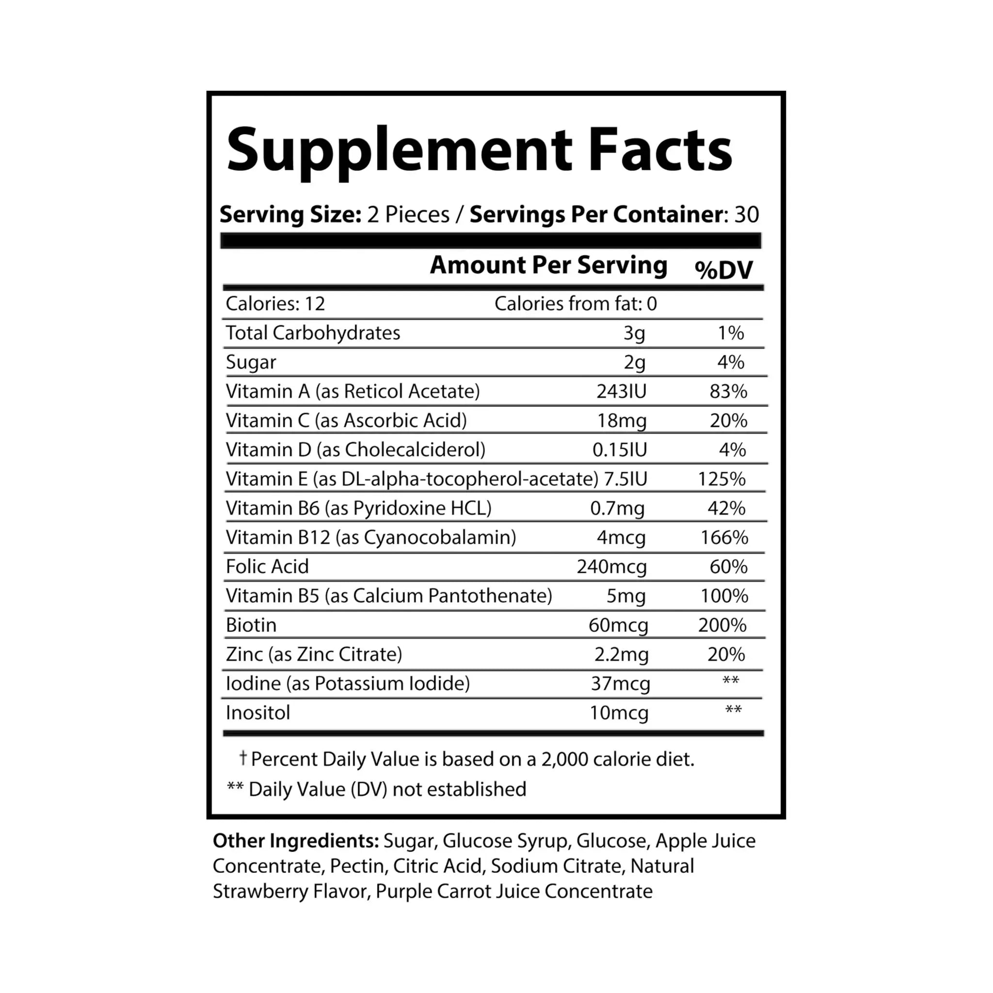 Zyra Drip Multivitamin Gummies – Strawberry Flavor