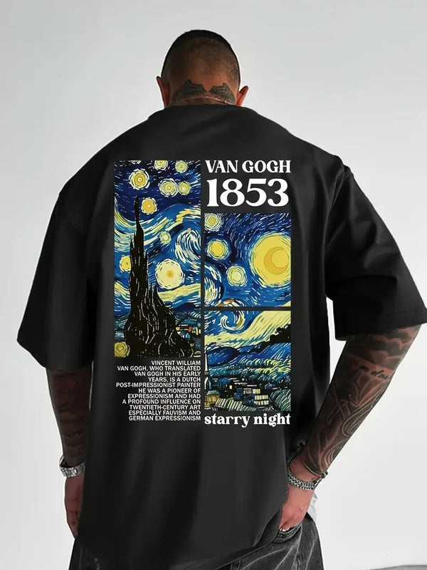 Van Gogh Starry Night Oversized T-Shirt for Men