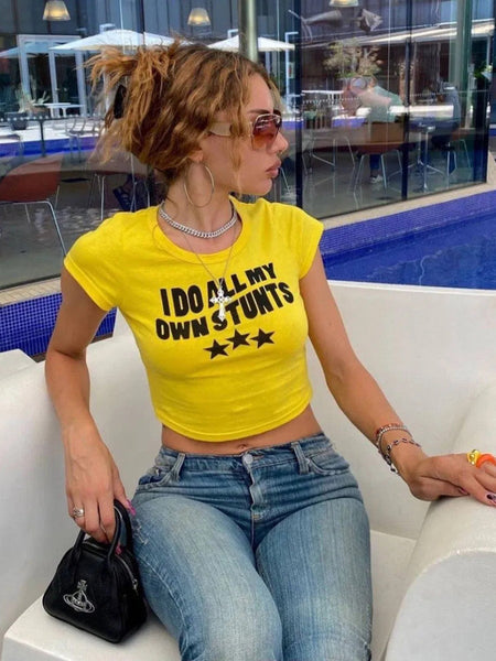 I Do All My Own Stunts Baby Tee