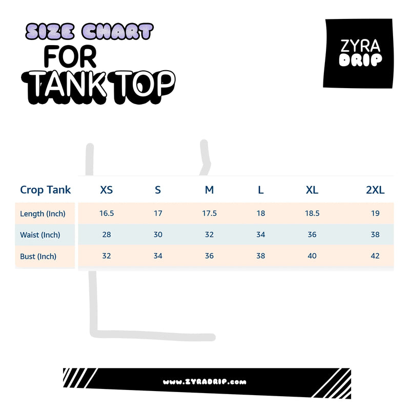 Size Chart for tank top
