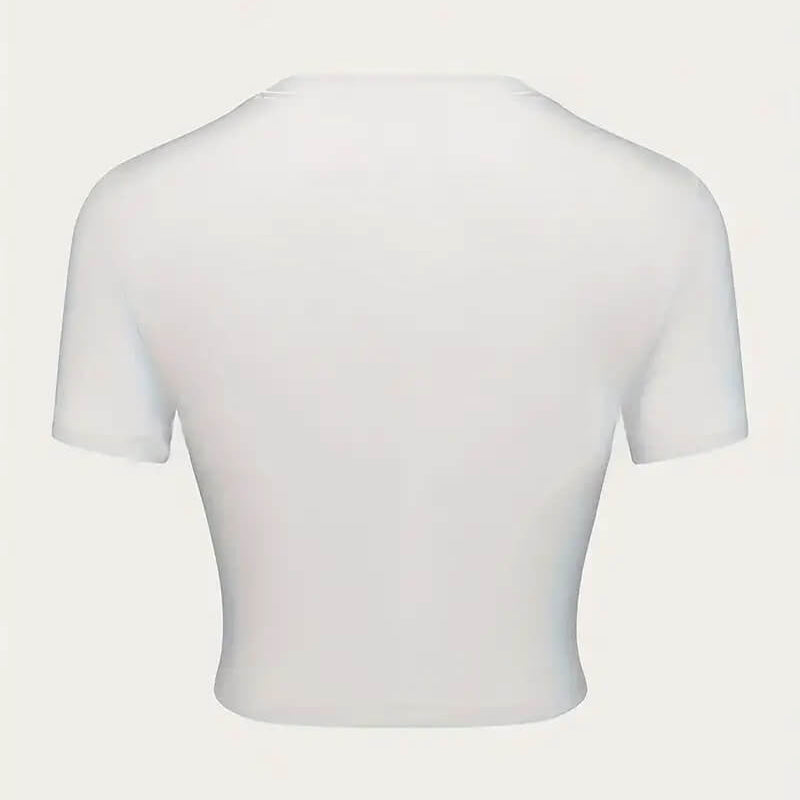 Cherry Graphic Baby Tee – White Crop Top (M–XXL)