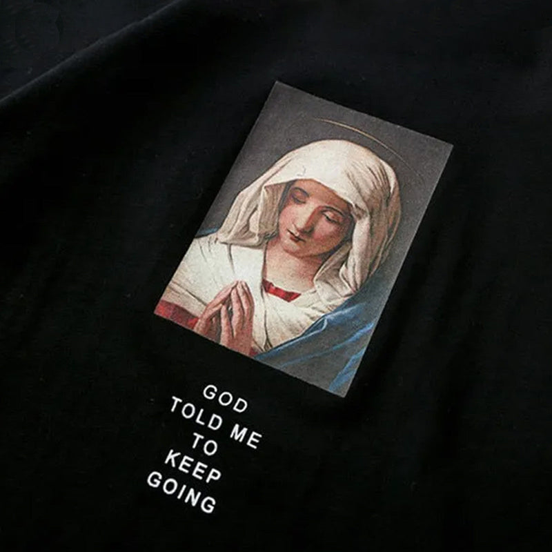 Virgin Mary Oversized T-Shirt – Unisex Graphic Streetwear Tee