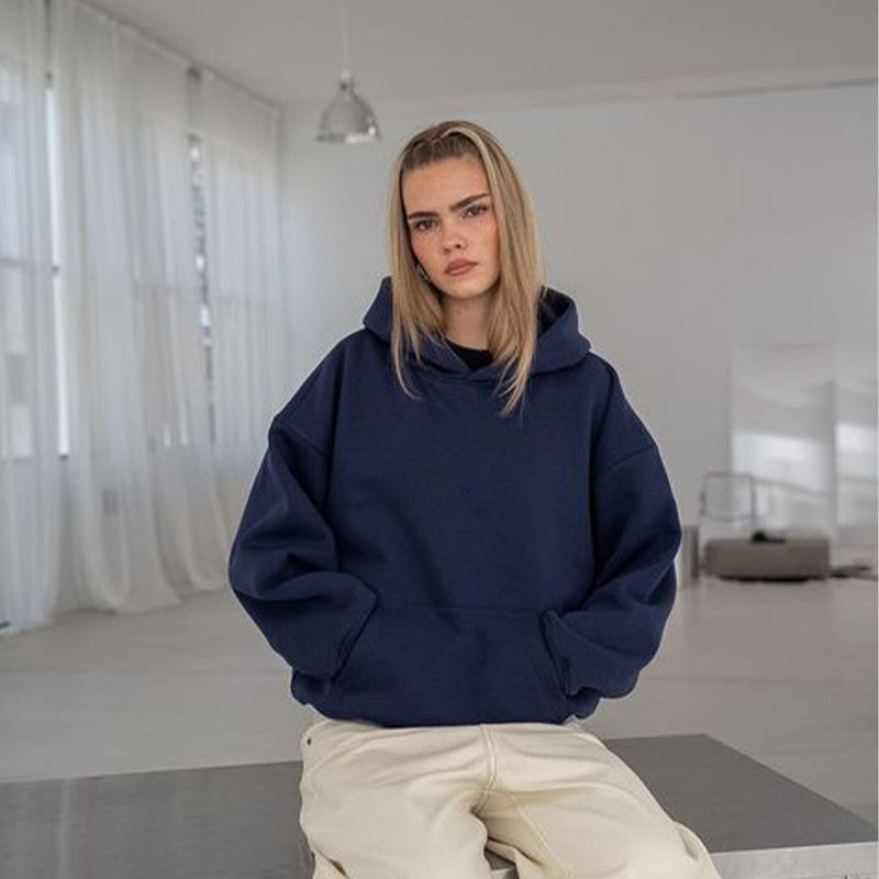 Oversized Navy Blue Hoodie for Women