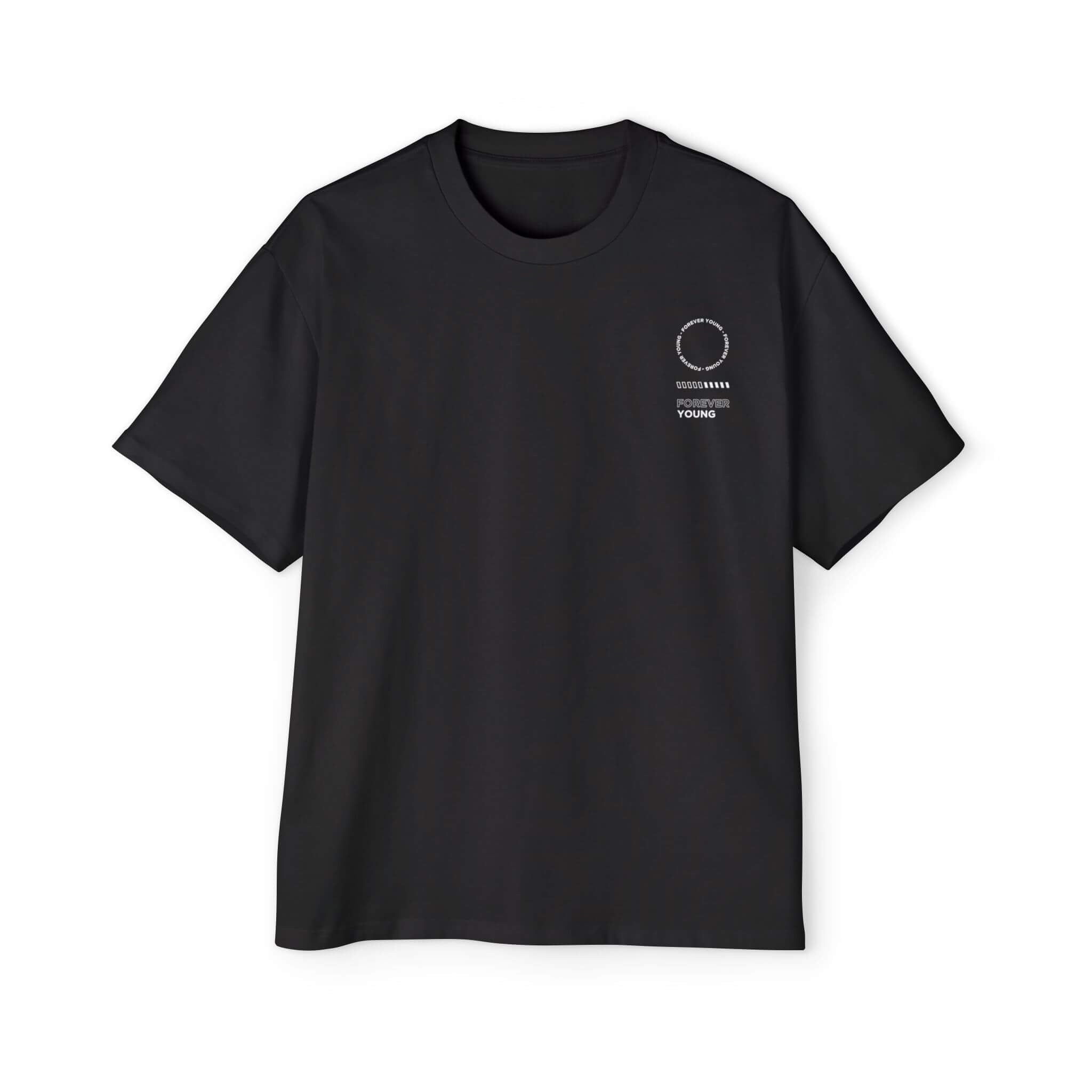 Forever Young Black Oversized Unisex T-Shirt