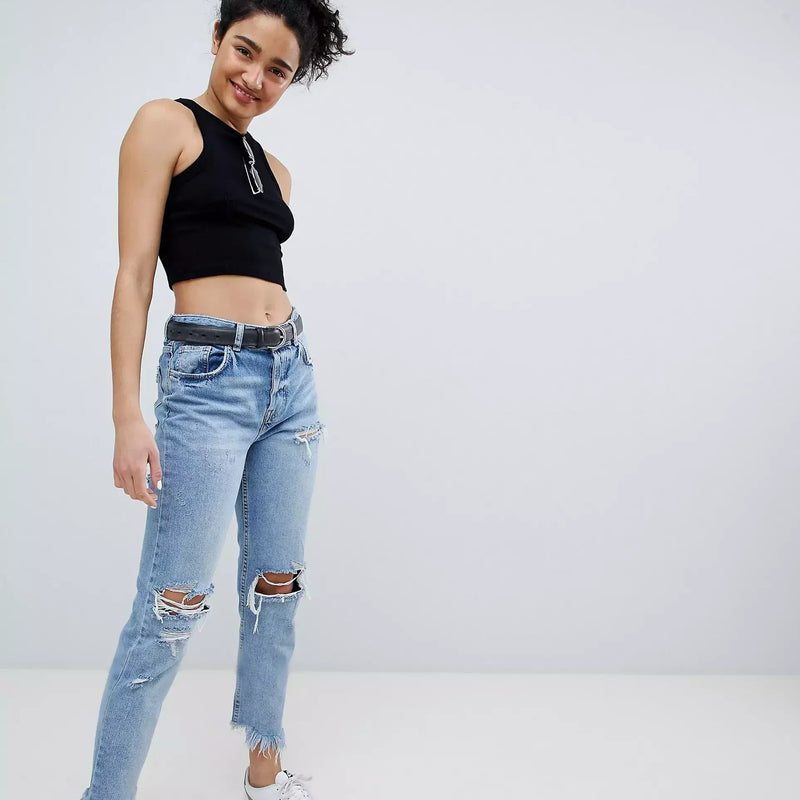 Black Cotton Tank Top