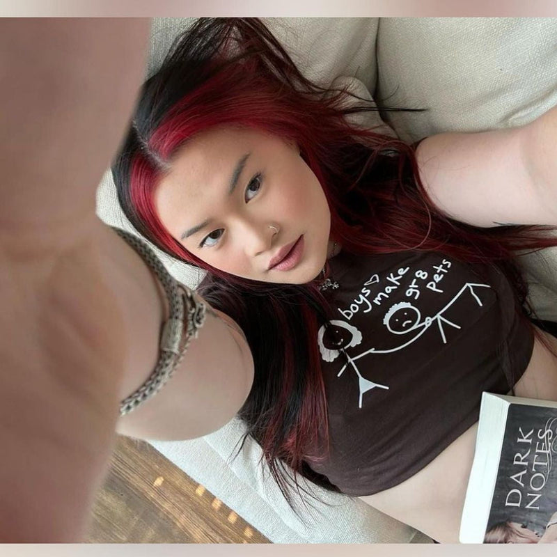 Boys Make Great Pets Baby Tee | Black Crop Top 