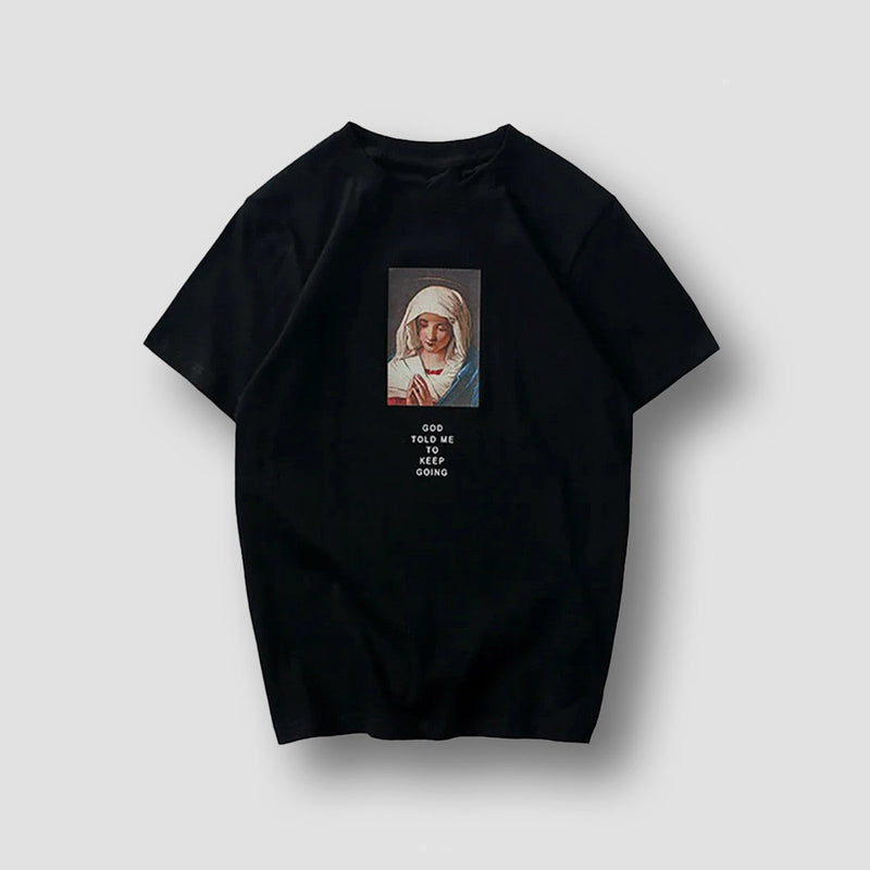 Virgin Mary Oversized T-Shirt – Unisex Graphic Streetwear Tee