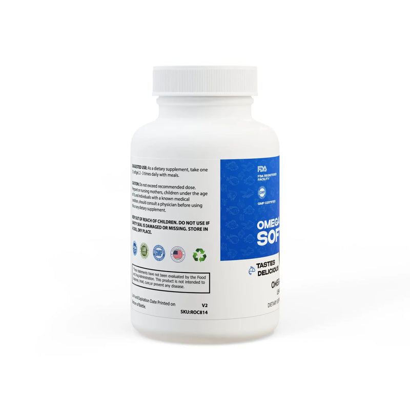 Omega-3 Fish Oil Supplement – 60 Lemon-Flavored Softgels